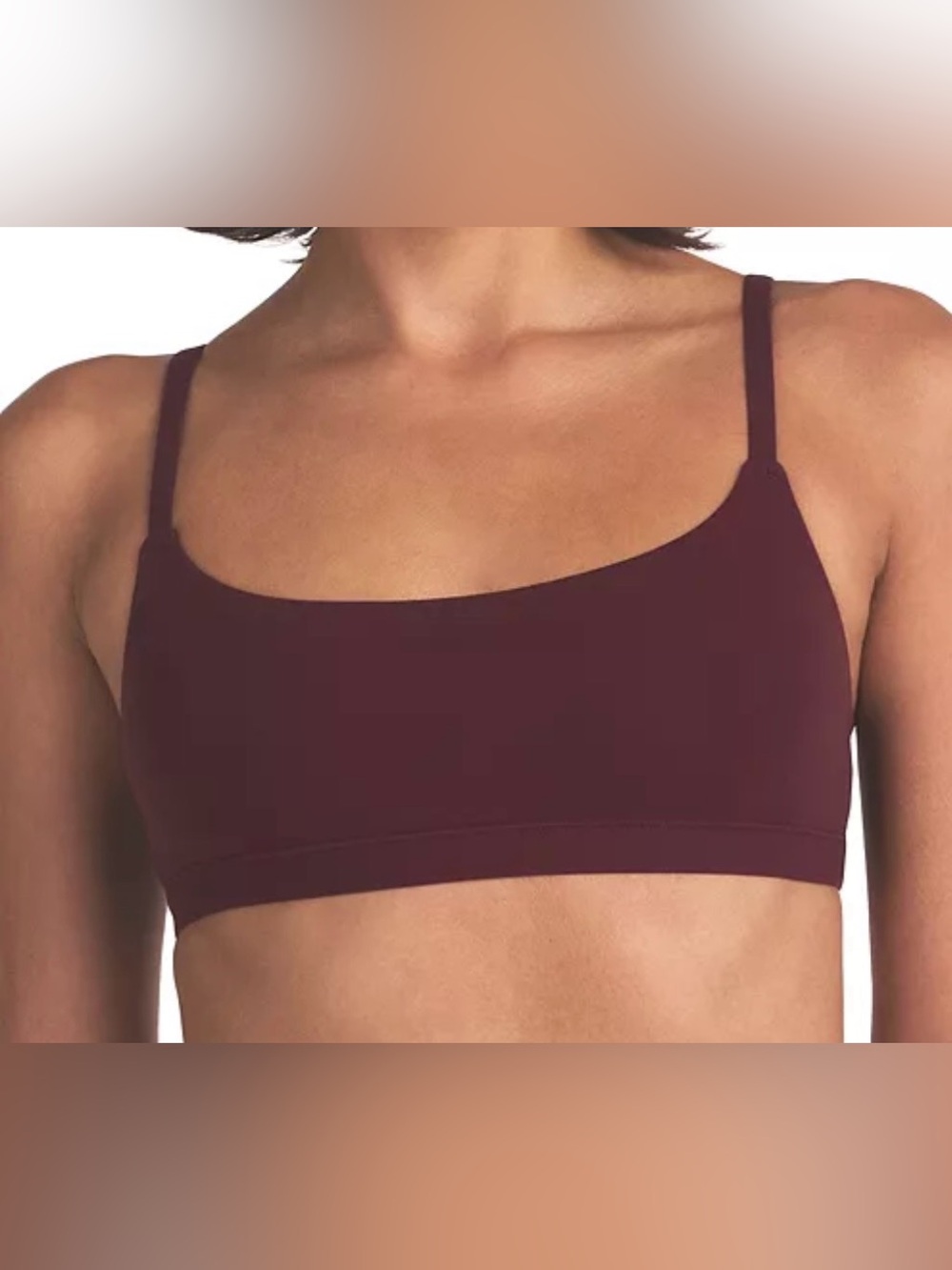 🍇 SKIMS Cotton Jersey Scoop Bralette | Currant | Sz XL | NWT 🏷️